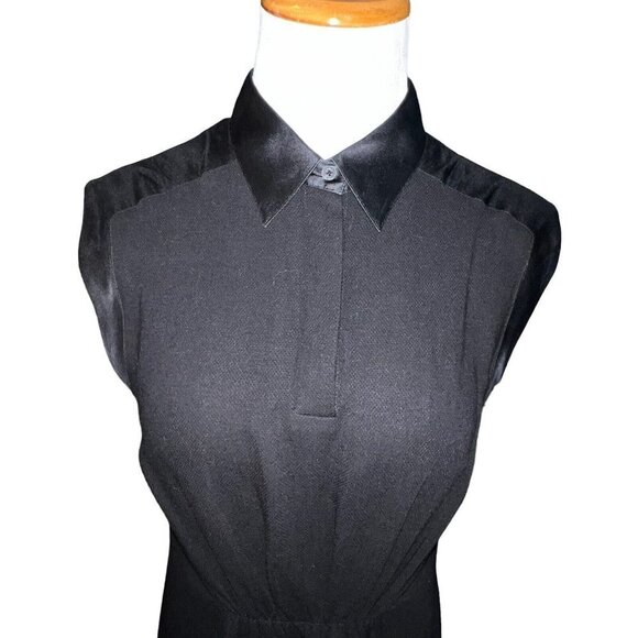 3.1‎ Phillip Lim Womens Half Button Down Sleeveless A Line Dress Black Silk Sz 4 - Picture 2 of 9